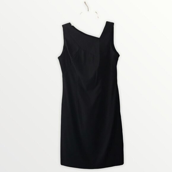 AB Studio Black Dress with Asymmetric Collar - Picture 1 of 14